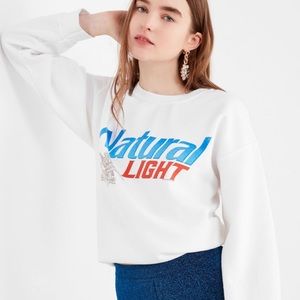 Natty Light junk food cropped crewneck